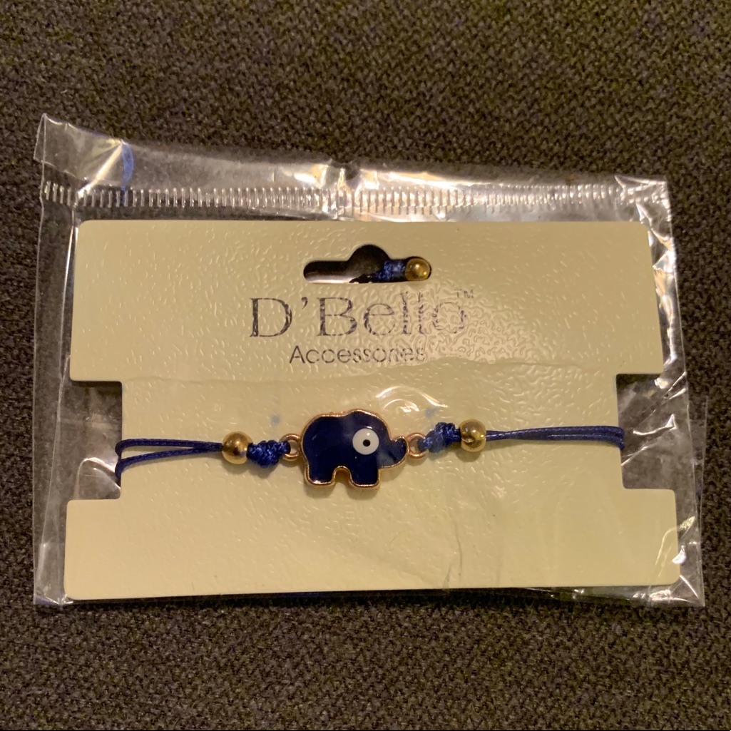 2/$15 - D’bello Adjustable Elephant Cord Bracelet